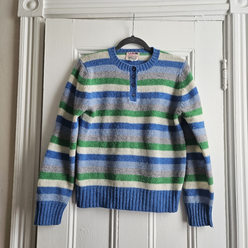 Vintage L.L. Bean Striped Wool Sweater